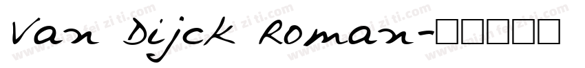 Van Dijck Roman字体转换
